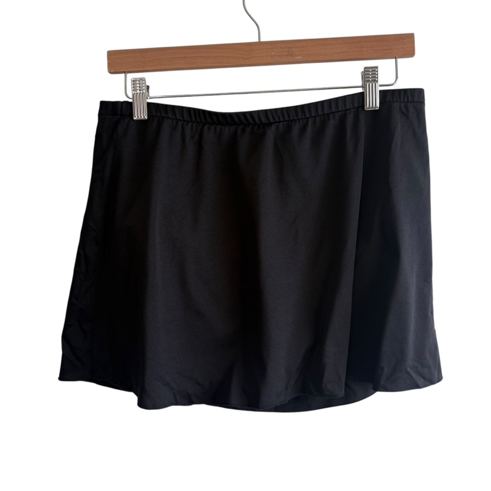 Vintage Miraclesuit Size 16 Black Skirt Bikini Bottoms Neutral Minimalist Beach